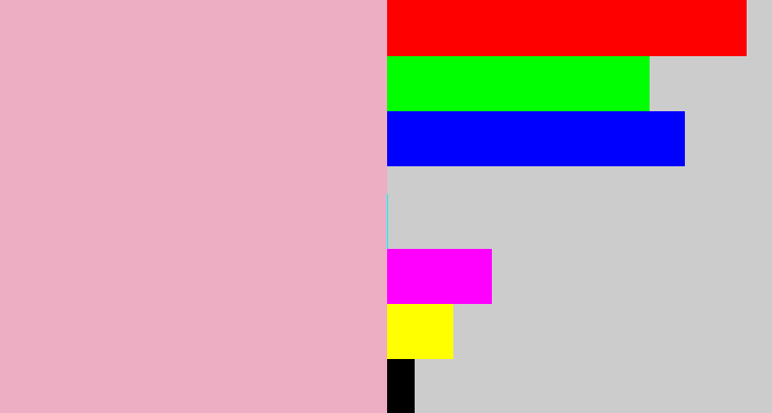 Hex color #edaec4 - soft pink