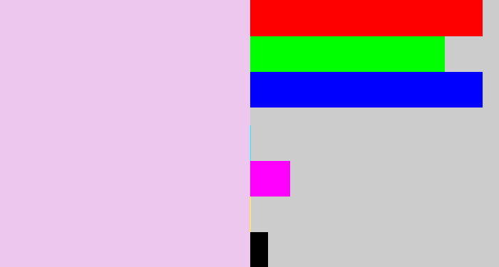 Hex color #edc7ed - light lilac