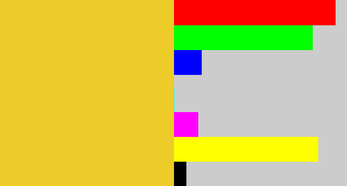 Hex color #edcb28 - piss yellow