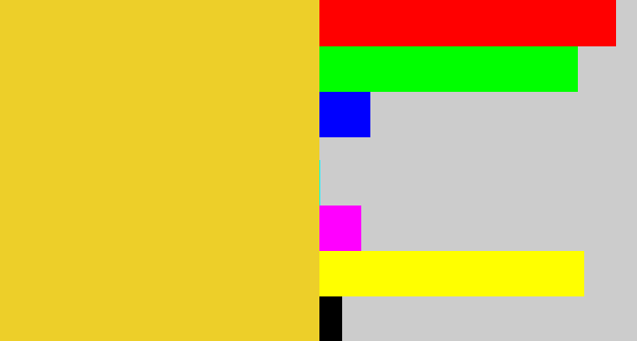 Hex color #edcf29 - piss yellow