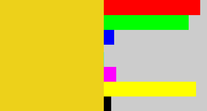 Hex color #edd11a - piss yellow