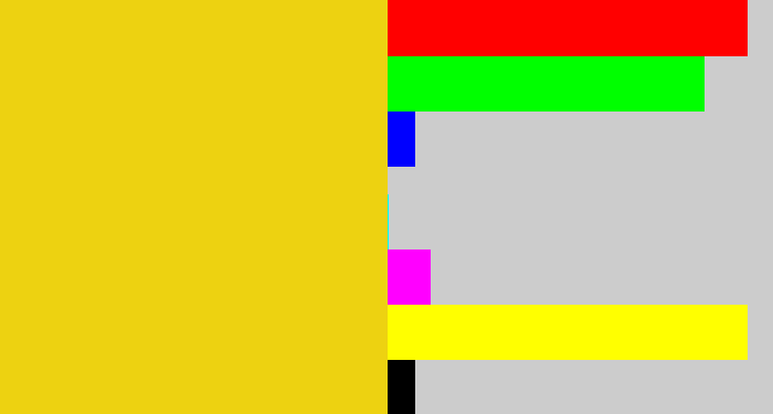 Hex color #edd211 - piss yellow