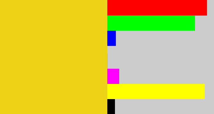 Hex color #edd215 - piss yellow