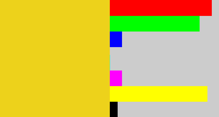 Hex color #edd21b - piss yellow