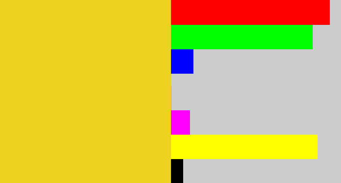 Hex color #edd320 - piss yellow