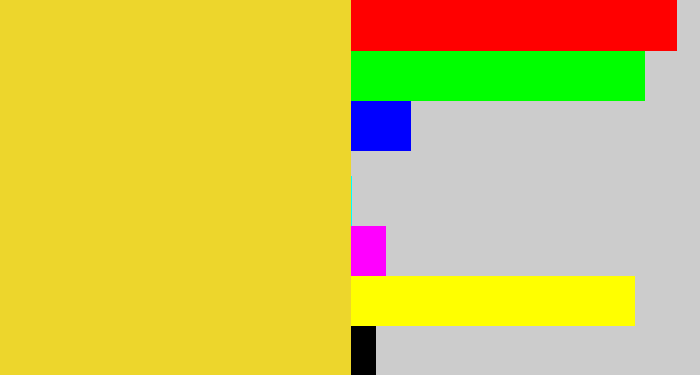 Hex color #edd62c - sun yellow