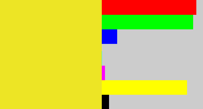 Hex color #ede525 - sun yellow