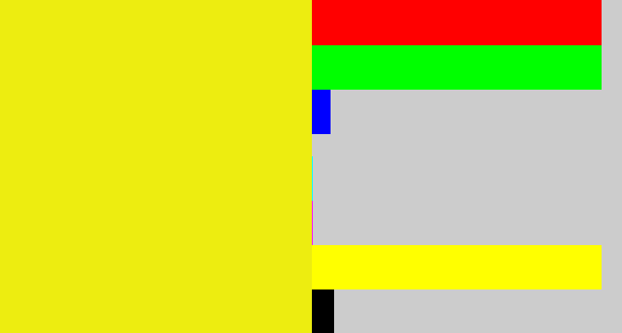 Hex color #eded10 - sunny yellow