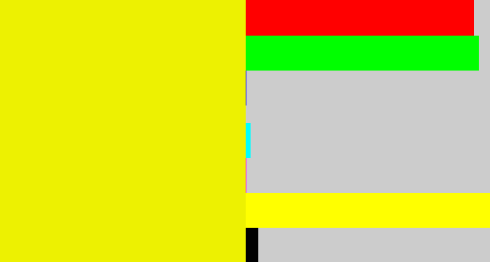 Hex color #edf101 - bright yellow