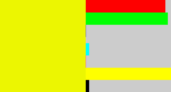 Hex color #edf601 - bright yellow