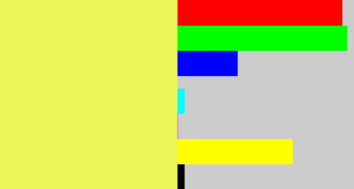 Hex color #edf657 - lemon