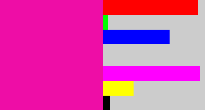 Hex color #ee0da6 - shocking pink