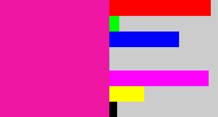 Hex color #ee16a2 - shocking pink