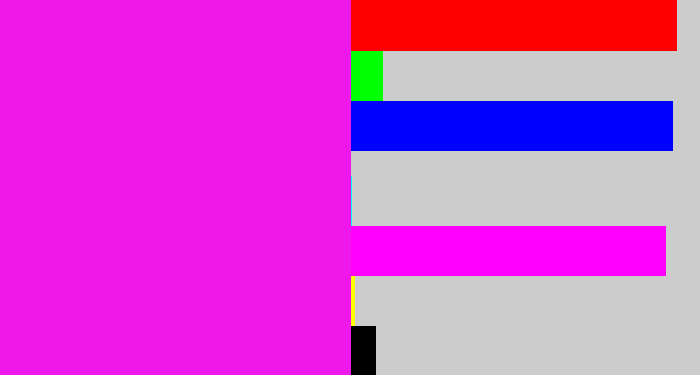Hex color #ee18eb - pink/purple
