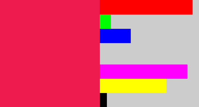 Hex color #ee1c4e - pinky red