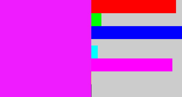 Hex color #ee1cff - pink/purple