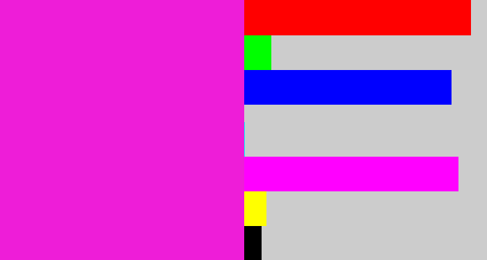 Hex color #ee1dd8 - pink/purple