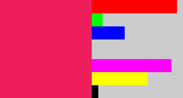 Hex color #ee1e5c - red pink