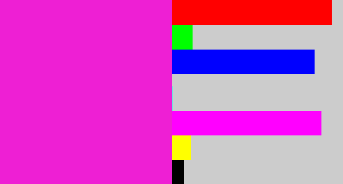 Hex color #ee1fd4 - fuchsia