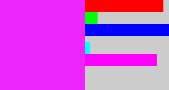 Hex color #ee26fe - pink/purple