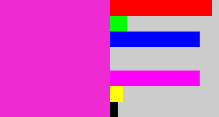 Hex color #ee2ad2 - pink/purple