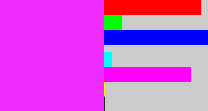 Hex color #ee2cff - pink/purple