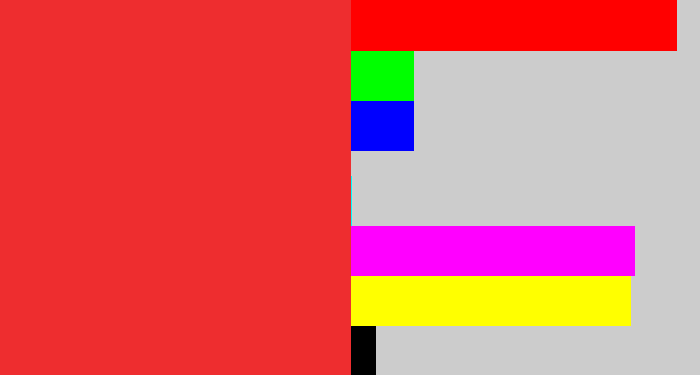Hex color #ee2d2f - tomato