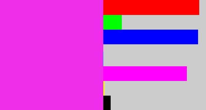 Hex color #ee2deb - pink/purple