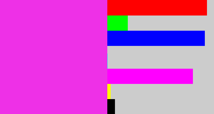 Hex color #ee30e7 - pink/purple