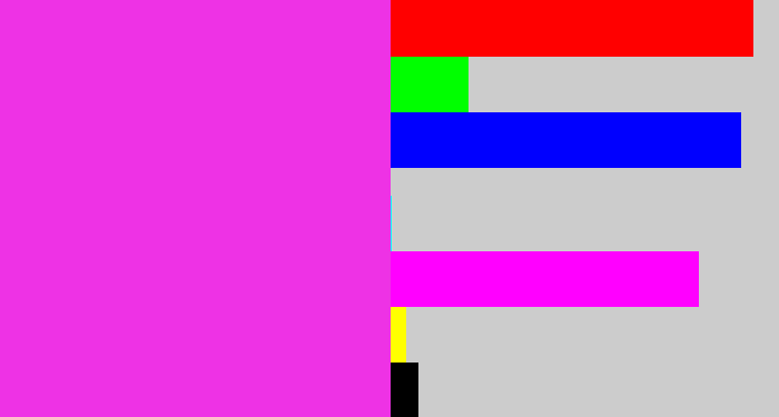 Hex color #ee32e5 - pink/purple