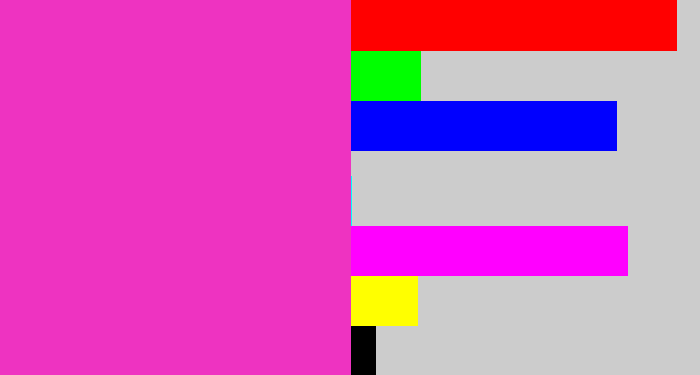 Hex color #ee33c1 - purple pink