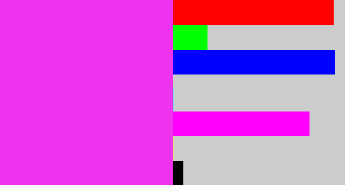 Hex color #ee33ef - pink/purple