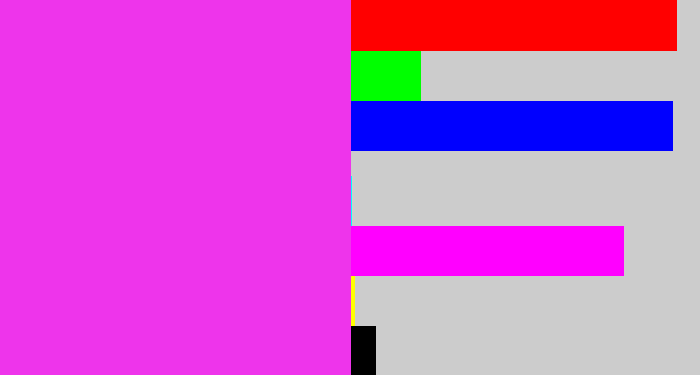 Hex color #ee34eb - pink/purple
