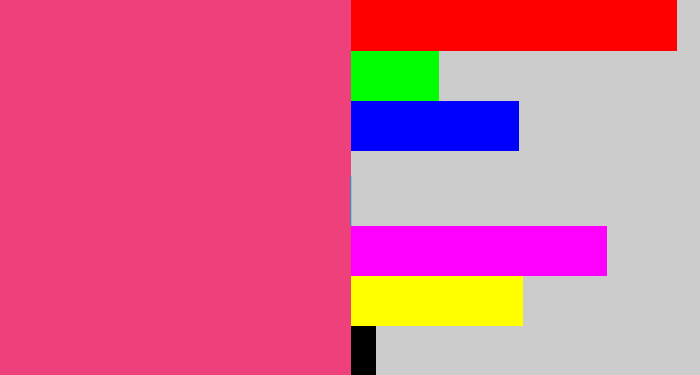Hex color #ee407a - darkish pink
