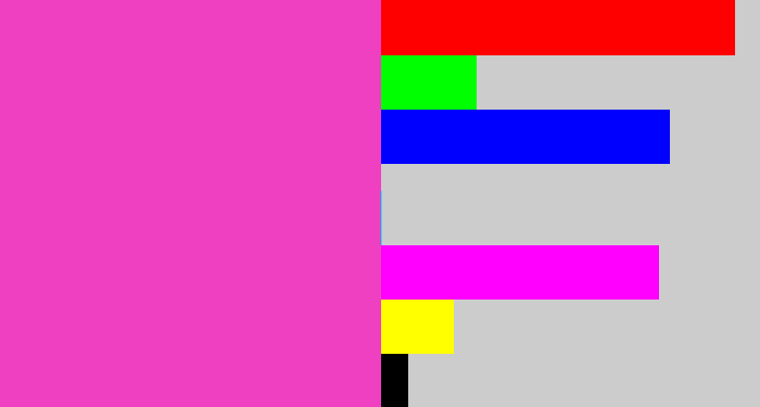 Hex color #ee40c1 - purpleish pink