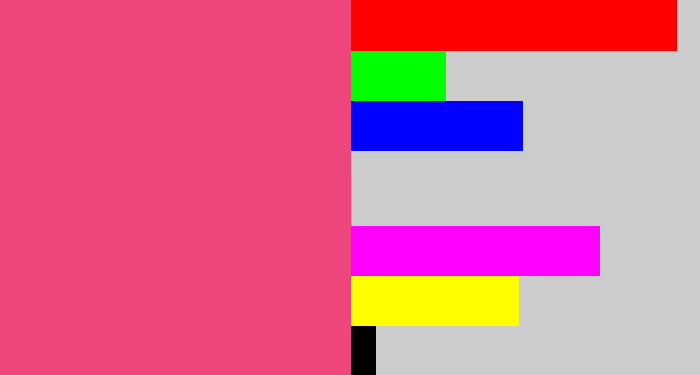 Hex color #ee457c - darkish pink