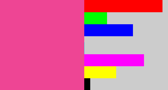 Hex color #ee4594 - barbie pink