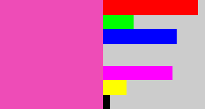 Hex color #ee4cb7 - purpleish pink