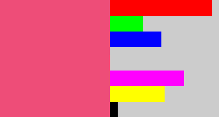 Hex color #ee4d78 - warm pink