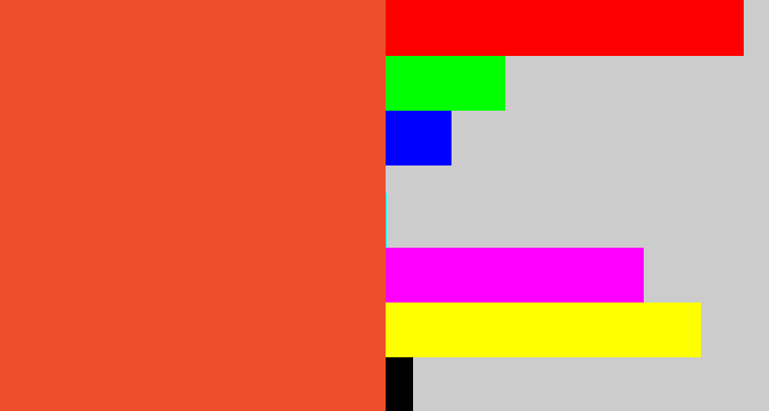 Hex color #ee4e2b - tomato