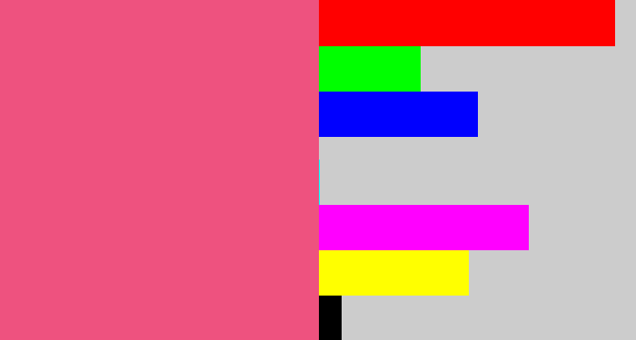 Hex color #ee527f - warm pink