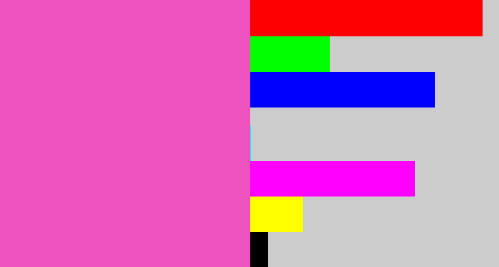 Hex color #ee52bd - purpleish pink