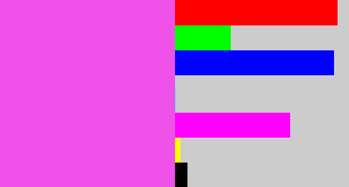 Hex color #ee52e8 - light magenta
