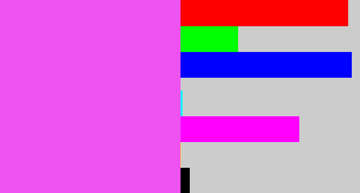 Hex color #ee52f1 - light magenta