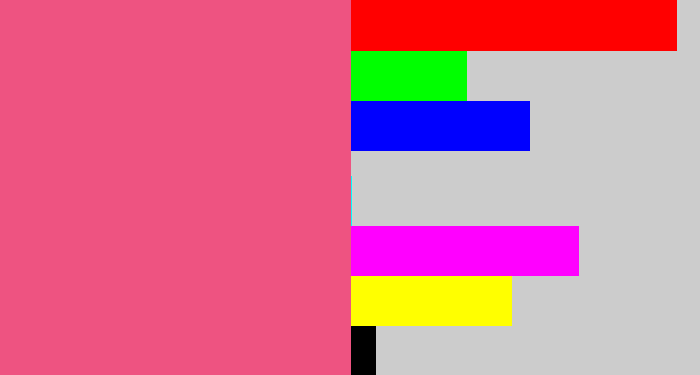 Hex color #ee5381 - warm pink