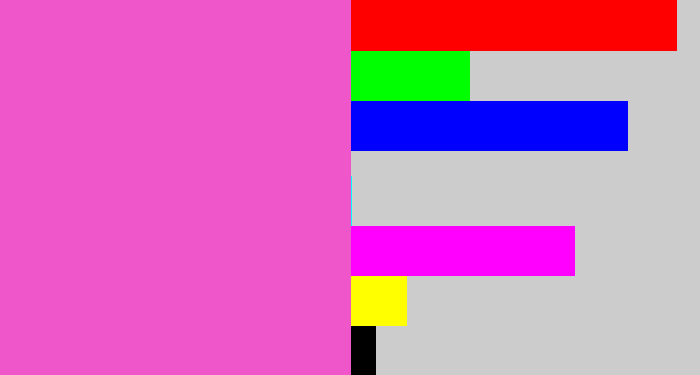 Hex color #ee56c9 - purpleish pink