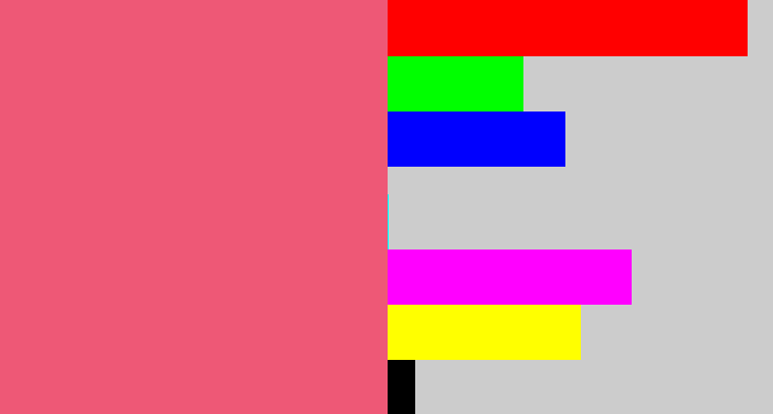 Hex color #ee5876 - warm pink
