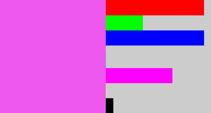 Hex color #ee58ee - light magenta