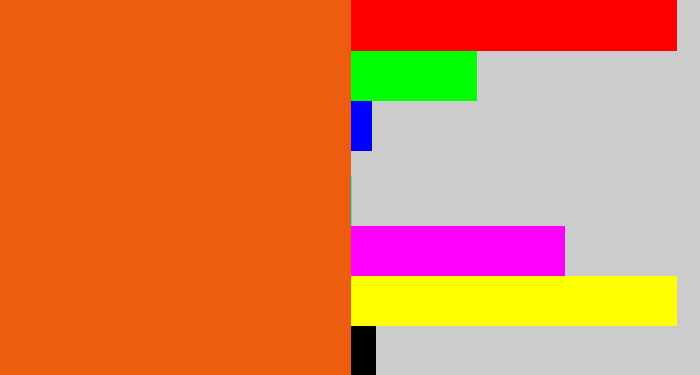 Hex color #ee5c10 - bright orange