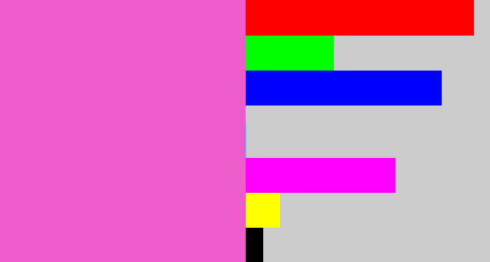 Hex color #ee5ccc - purpleish pink